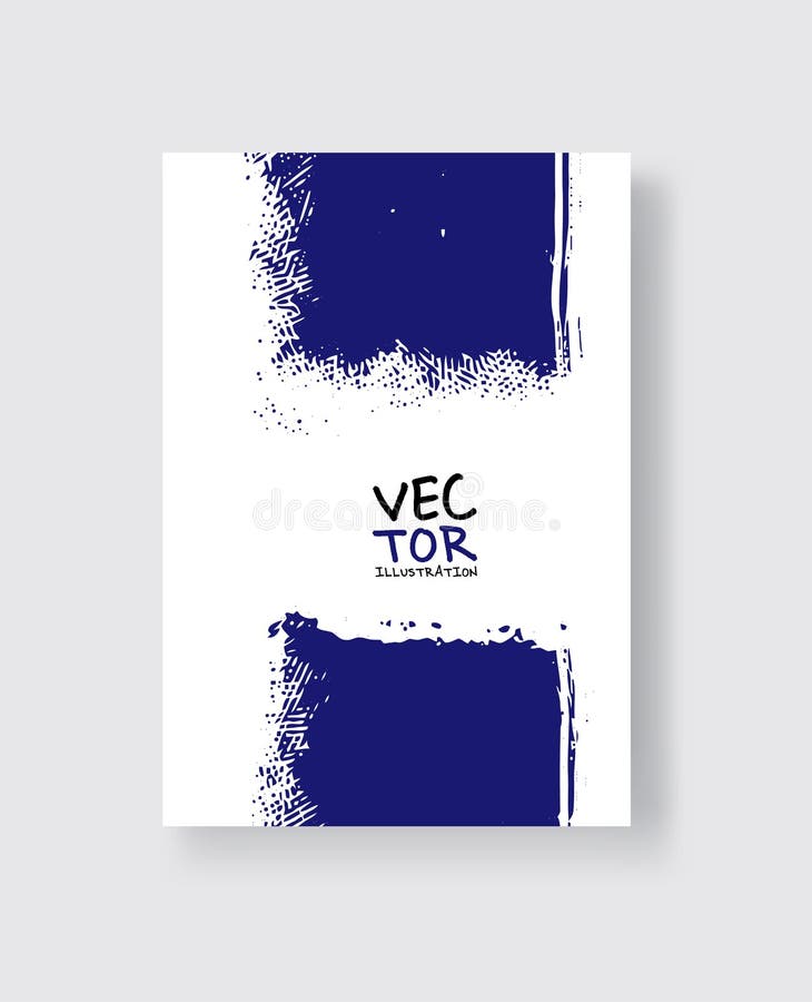 Phantom Blue ink brush stroke on white background. Minimalistic style stock illustration