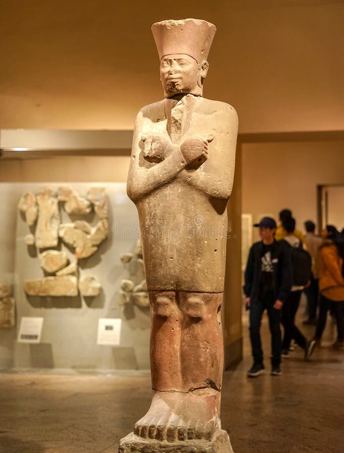 Pharaon de piedra en el museo metropolitano fotos de archivo Pharaon de piedra en el museo metropolitano fotos de archivo
