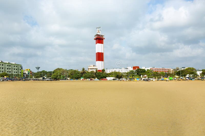 Phare de Chennai en Inde Tamil Nadu beach marina Chennai : 21 21 janvier 2020 Madras