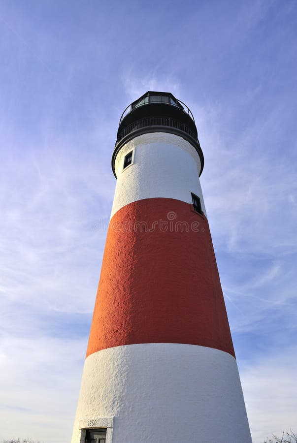 Phare léger principal Nantucket mA Etats-Unis de Sankaty image stock Phare léger principal Nantucket mA Etats-Unis de Sankaty image stock