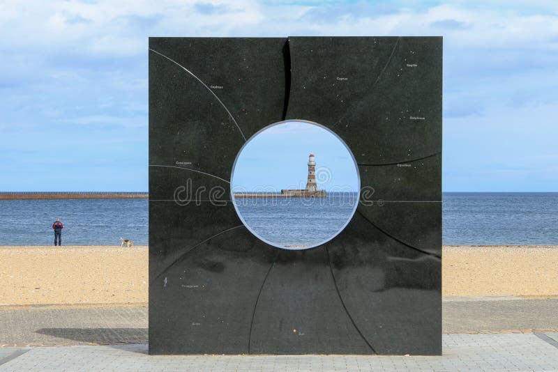 Phare sur le pilier de roker photos stock Phare sur le pilier de roker photos stock
