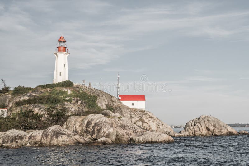 Phare à Vancouver occidental, Colombie-Britannique, Canada photographie stock Phare à Vancouver occidental, Colombie-Britannique, Canada photographie stock