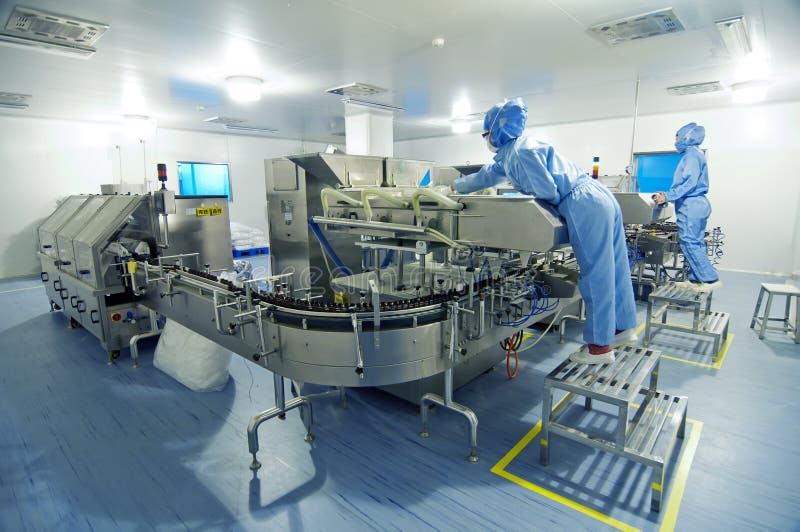 Pharmaceutical plant stock image