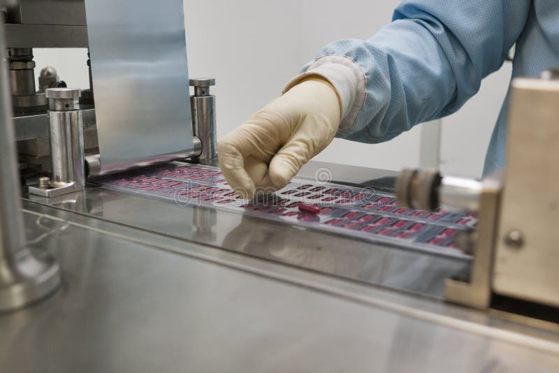 Pharmaceutical production royalty free stock photography