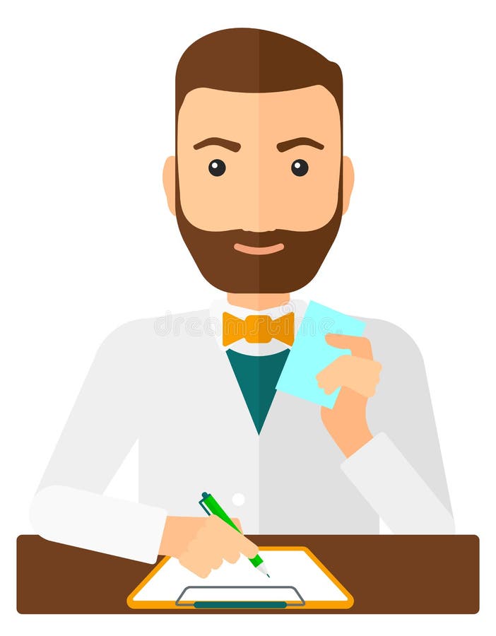 Pharmacien prenant des notes illustration stock Pharmacien prenant des notes illustration stock
