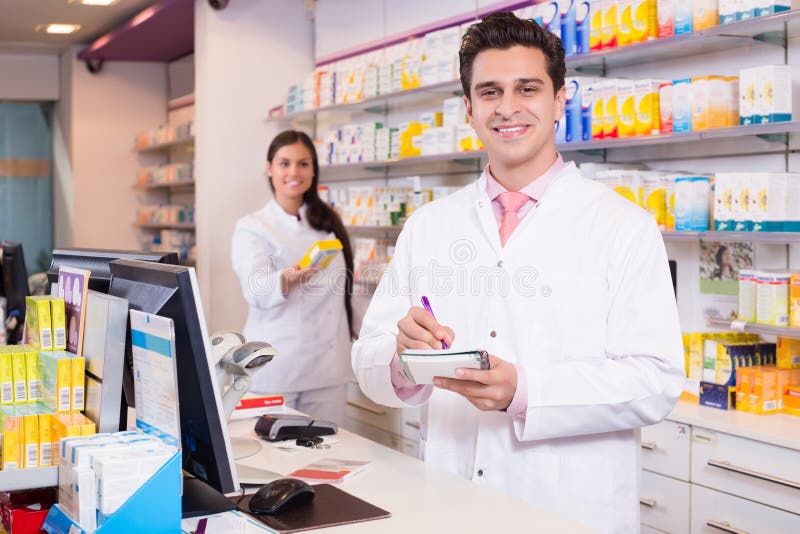 Stand pay. Shop Assistant at the Chemists.