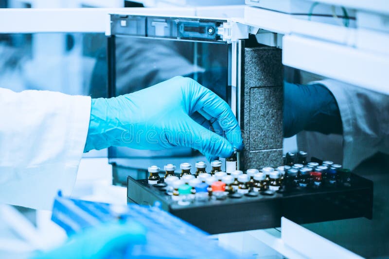 Pharmacist Making Medicines in the Laboratory, Pharmacy Production