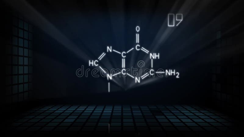 Pharmacologie a animé le spectacle laser illustration stock