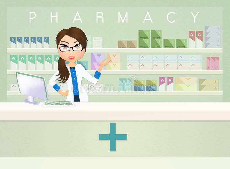 Pharmacy stock illustration. Illustration of syrup, healthy - 70821078