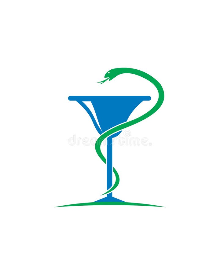 Pharmacy logo , aesculapius logo vector royalty free illustration