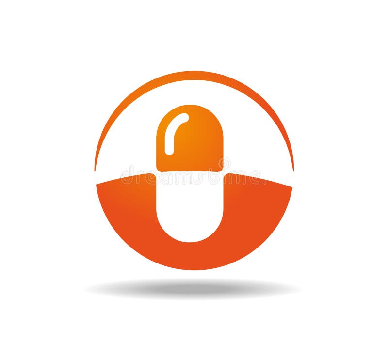 Pharmacy Logo. Capsule Tablet Stock Vector Illustration of