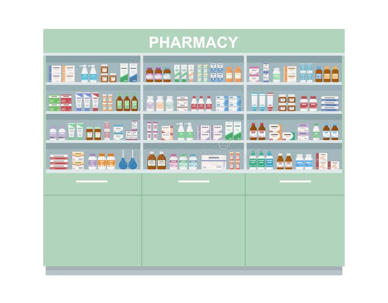 https://thumbs.dreamstime.com/b/pharmacy-shelves-medicines-large-rack-isolated-white-background-concept-pharmaceutics-medication-vector-160371883.jpg