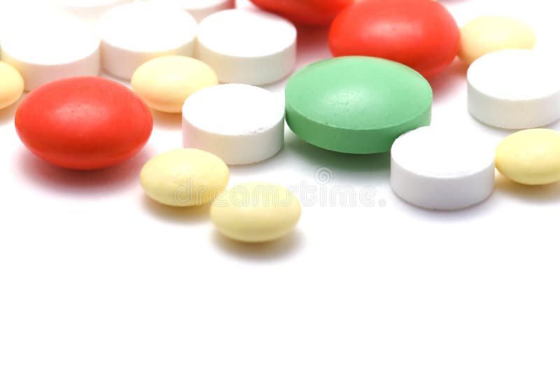 Pharmacy Tablets On White Macro Stock Photo Image of medication