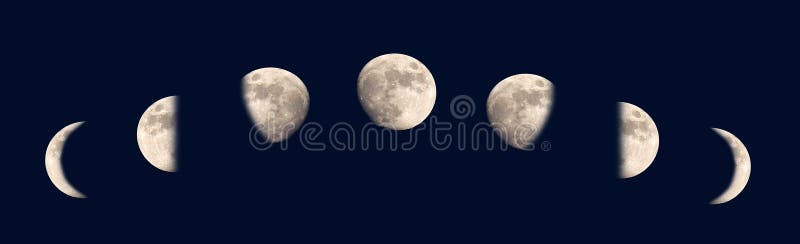 Phases de lune photographie stock libre de droits Phases de lune photographie stock libre de droits