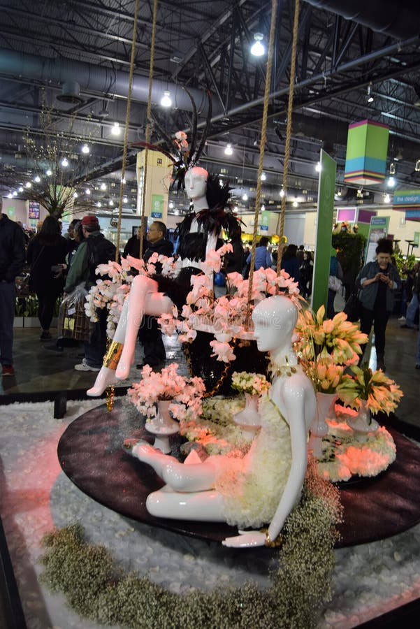 Philadelphia blomsterutställning 2017 royaltyfria bilder Philadelphia blomsterutställning 2017 royaltyfria bilder