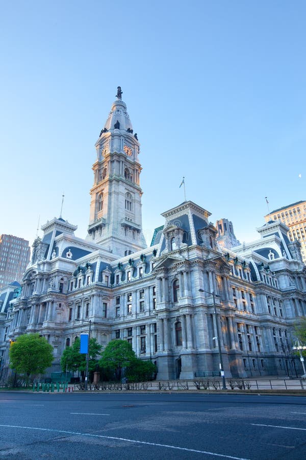 Philadelphia City hall stock photo. Image of america - 195080342