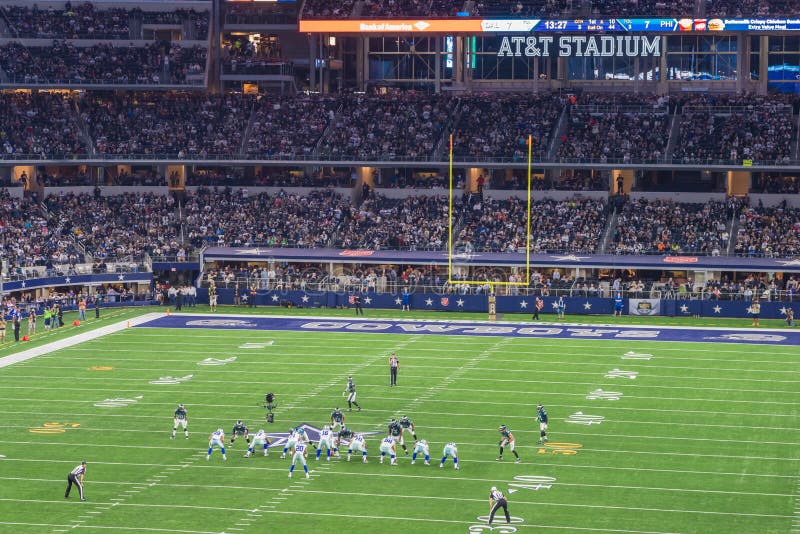 American football teams Philadelphia Eagles versus the Dallas Cowboys at AT & T Stadium in Arlington, Texas, USA. American football teams Philadelphia Eagles versus the Dallas Cowboys at AT & T Stadium in Arlington, Texas, USA.