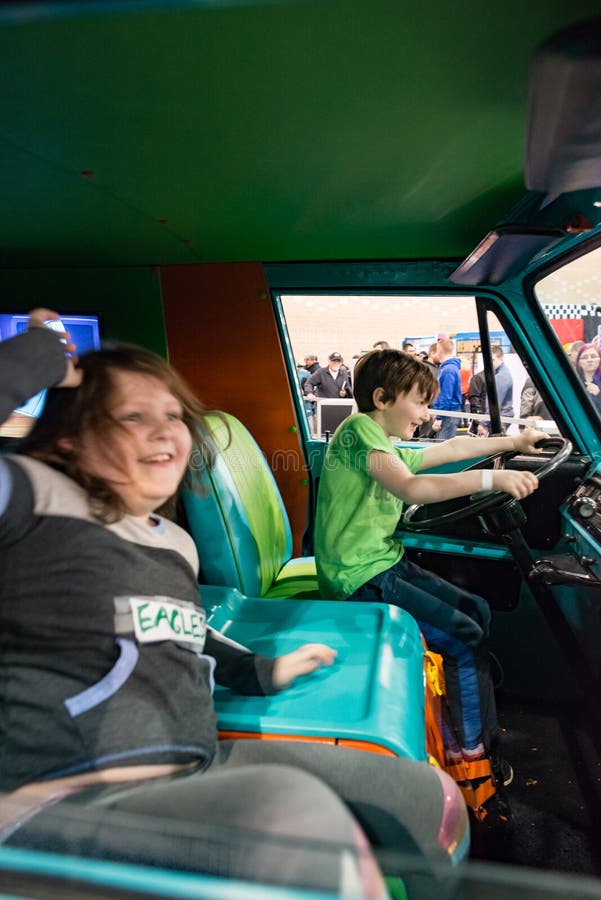 PHILADELPHIA, PA - Feb 3: the Scooby Doo Mystery Time Machine Van at the 2018 Philadelphia Auto Show