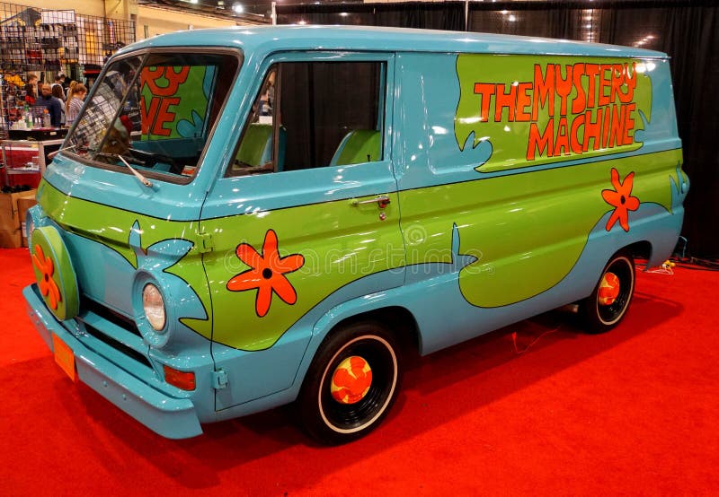 Philadelphia, Pennsylvania, U.S.A - February 10, 2019 - The original Mystery Machine truck from the show Scooby Doo