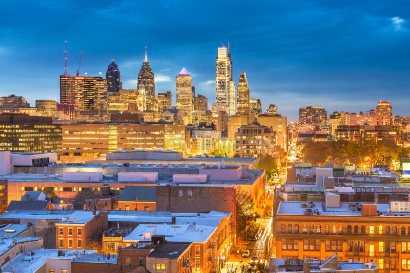 Philadelphia Pennsylvania, USA takCityscape arkivbilder Philadelphia Pennsylvania, USA takCityscape arkivbilder