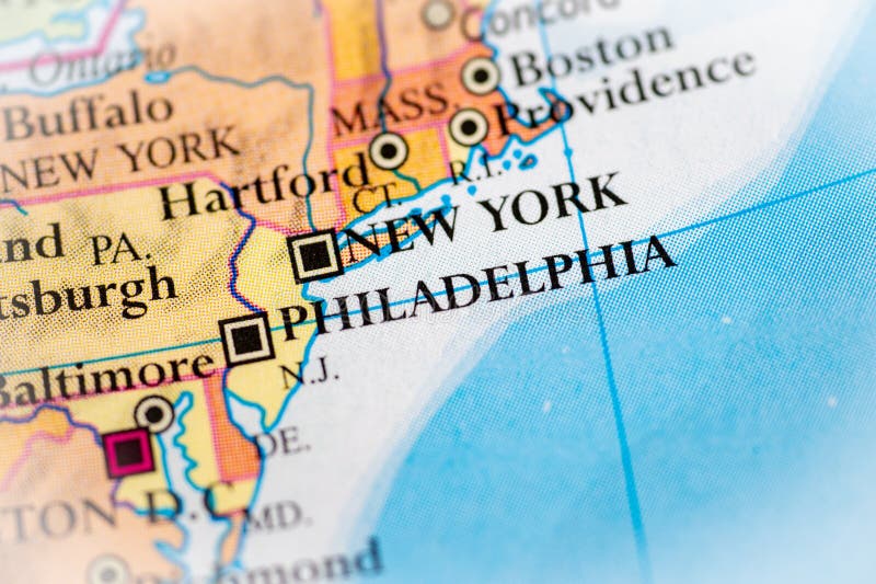Philadelphia United States Highlighted On A World Map Stock Image Philadelphia United States Highlighted World Map 358782947