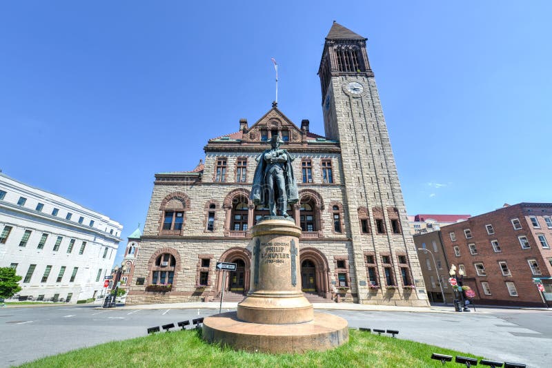 Philip John Schuyler Monument, Albany, New York immagini stock libere da diritti