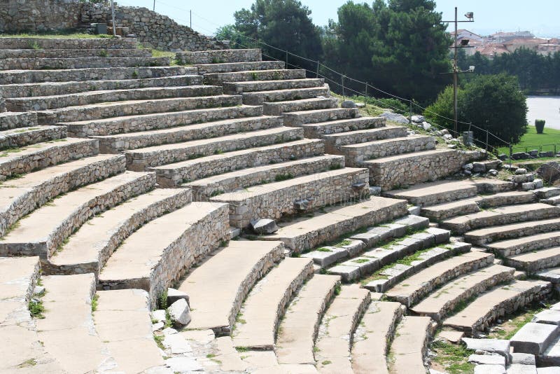 This is a historic theater in Philippi that would have been visited by the Apostle Paul, Silas, Lydia and early Christians from Acts 16. The theater would have housed dramas and gladiator fights. This is a historic theater in Philippi that would have been visited by the Apostle Paul, Silas, Lydia and early Christians from Acts 16. The theater would have housed dramas and gladiator fights.