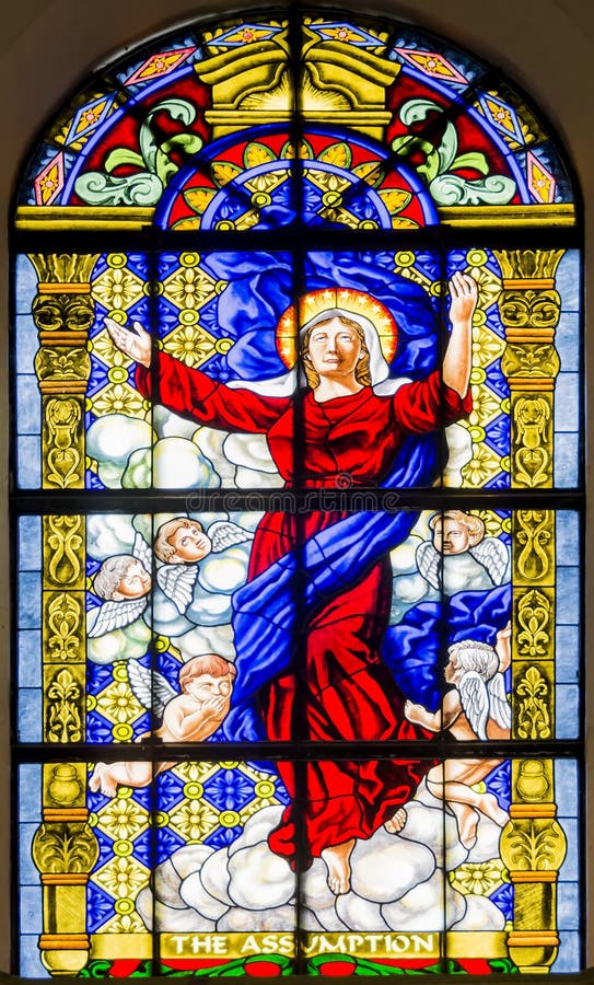 Philippines Catholic Stained Glass Stock Image - Image of historical ...