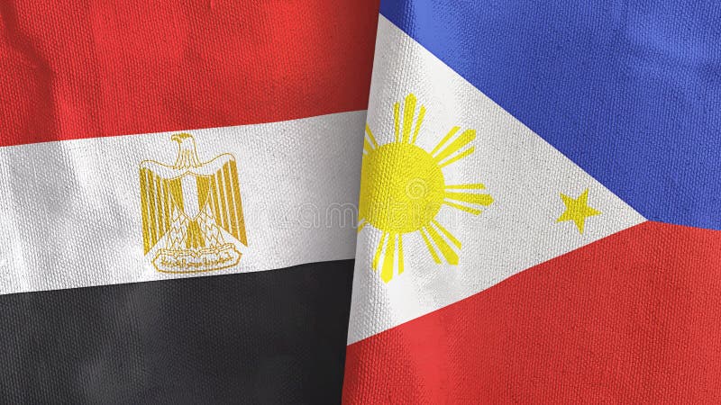 Philippines And Egypt Two Flags Textile Cloth Stock Illustration Illustration Of Flag Flags 139839885
