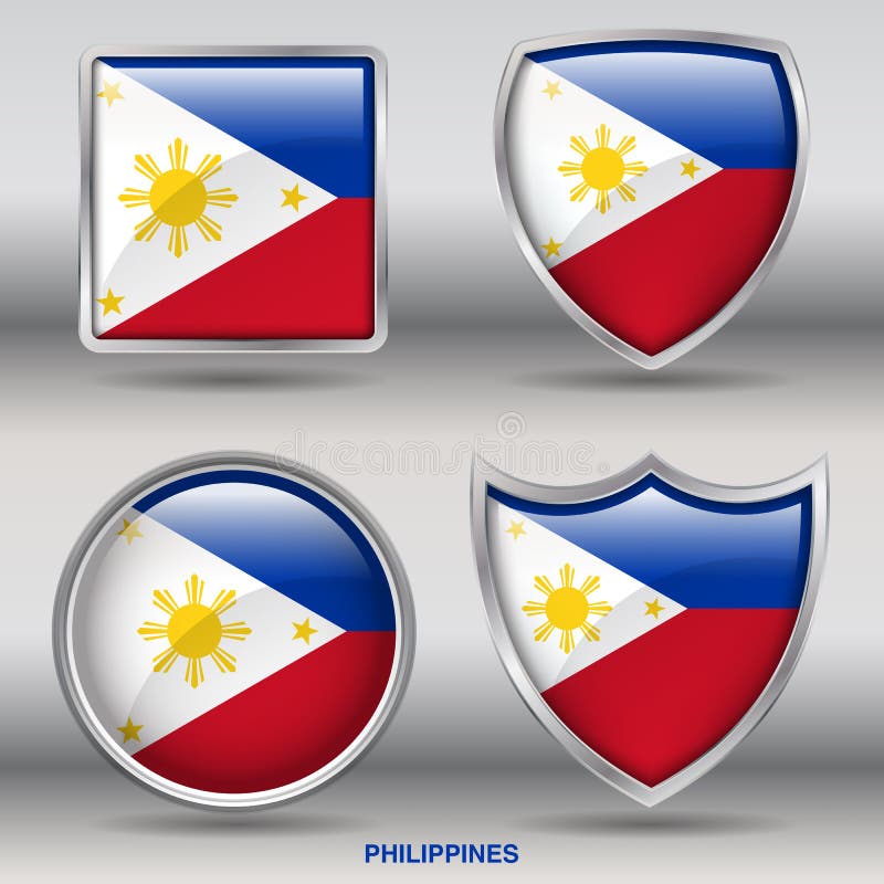 Download Philippines Flag In 4 Shapes Collection With Clipping Path ...