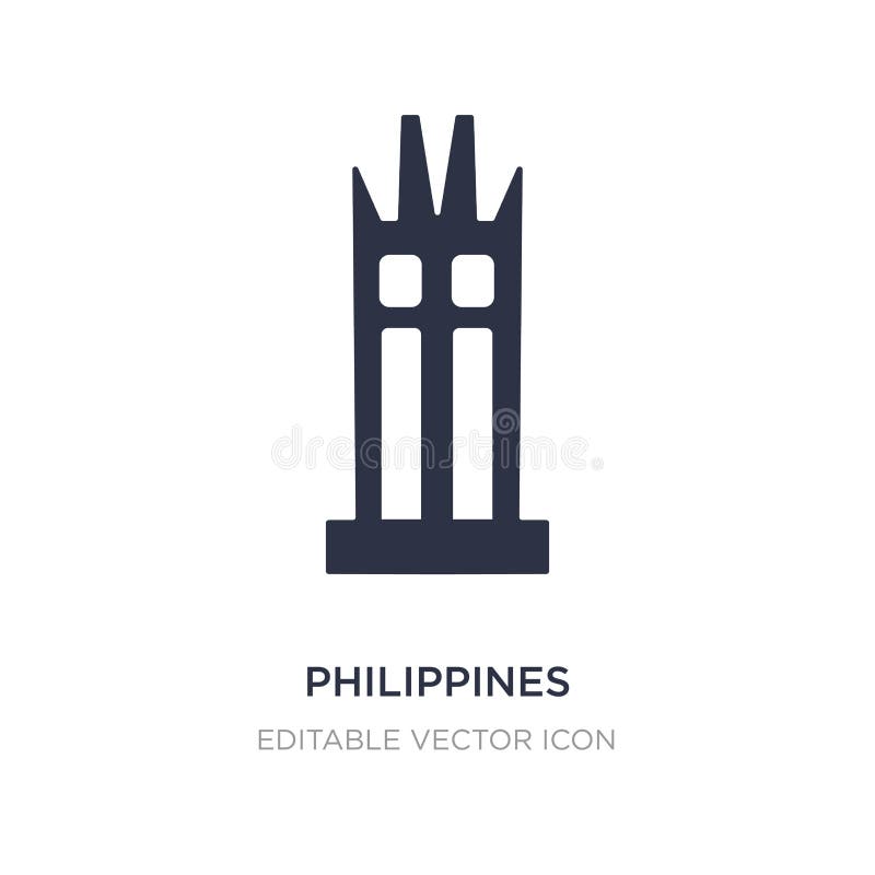 philippines icon on white background. Simple element illustration from Monuments concept vector illustration philippines icon on white background. Simple element illustration from Monuments concept vector illustration