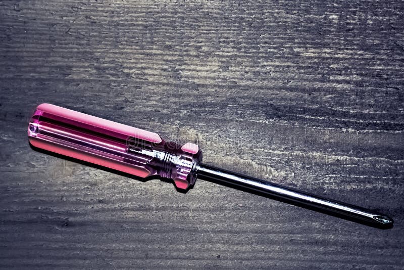 Phillips Screwdriver with a Red Handle Stock Image Image of stainless