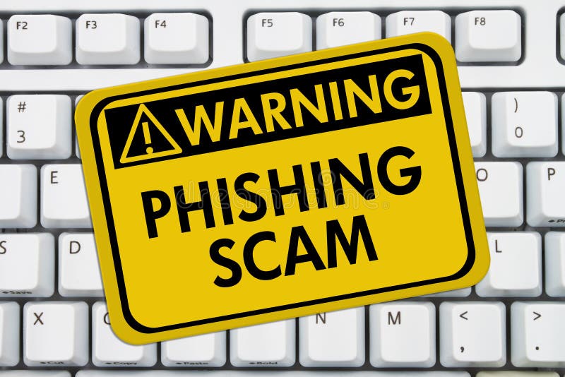 Phishing Scam Warning Sign royalty free stock photos