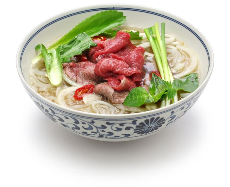 Pho bo, vietnamese beef rice noodle soup