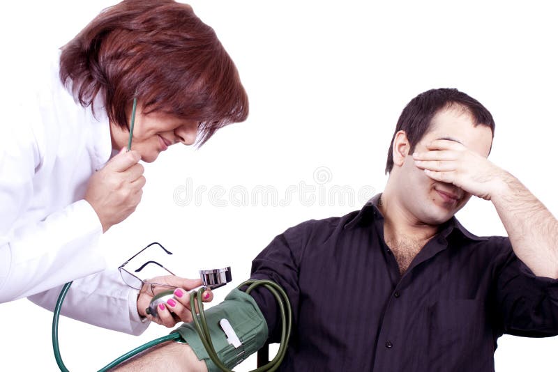 Phobie de docteur photographie stock libre de droits Phobie de docteur photographie stock libre de droits
