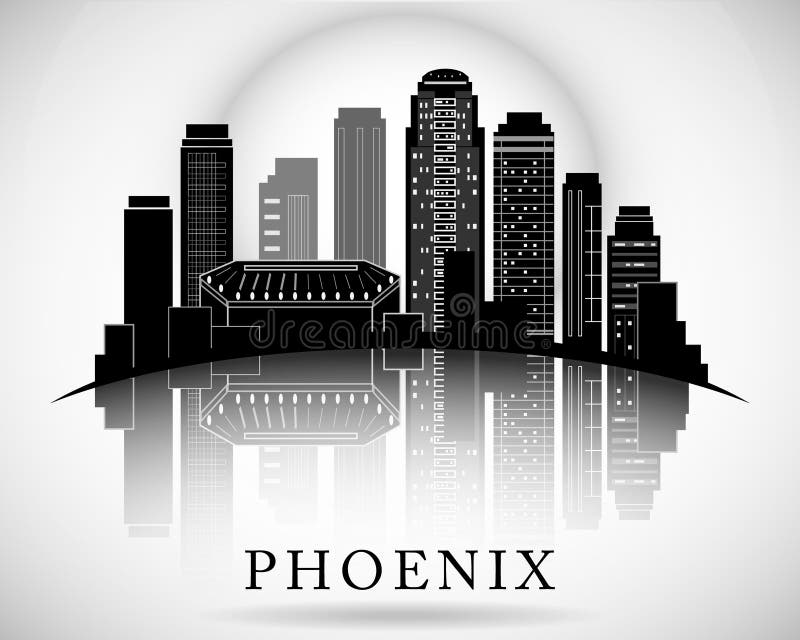 Phoenix, Arizona skyline. Vector illustration. Panorama arizona vectors