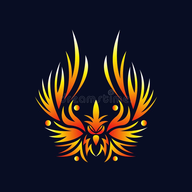 Phoenix Mascot For Sport And Esport Or Gamer Logo In Fire Color Stock Vector Illustration Of Flying Esport