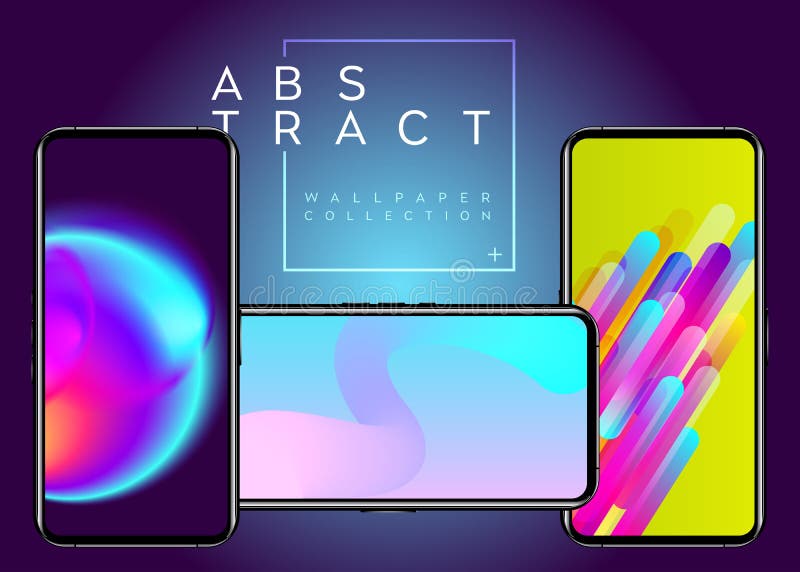 Phone Abstract Futuristic Wallpaper Collection. Stock Vector - Illustration  of concept, element: 100897763