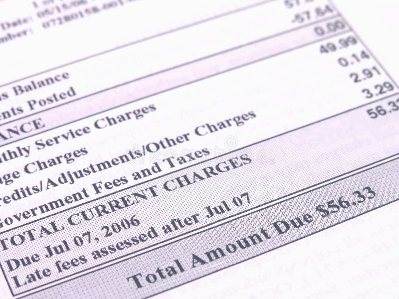 Phone bill stock photo. Image of numbers, expensive, communication