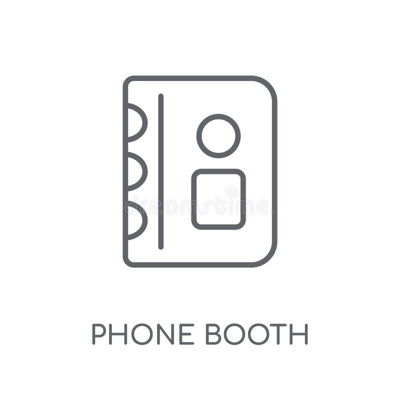 Phone booth linear icon. Modern outline Phone booth logo concept vector illustration Phone booth linear icon. Modern outline Phone booth logo concept vector illustration