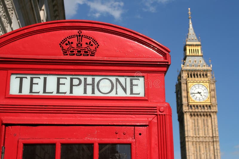 Teléfono cabina a el gran, londres.