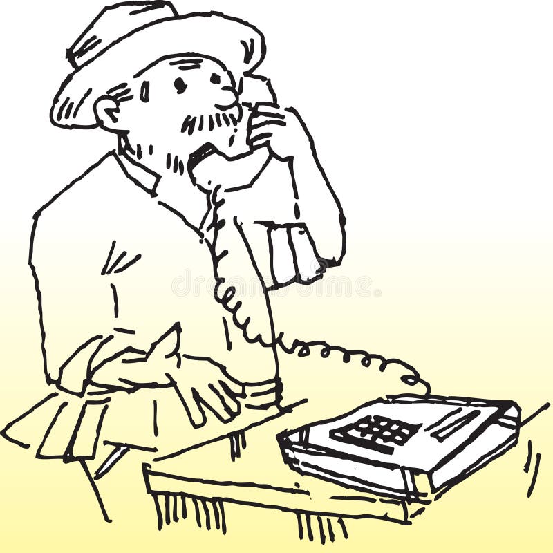 Phone call royalty free illustration