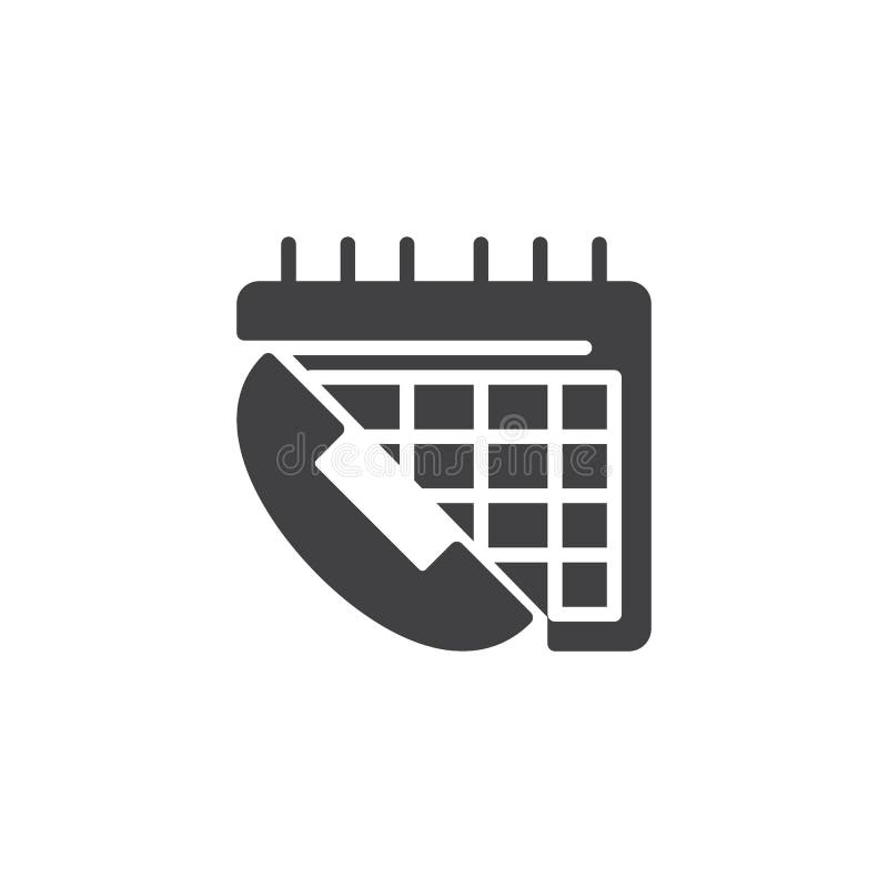 Phone Call Calendar Day Vector Icon Stock Vector Illustration of flat