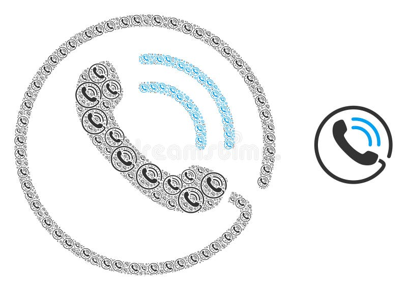 Phone Call Fractal Icon Composition royalty free illustration