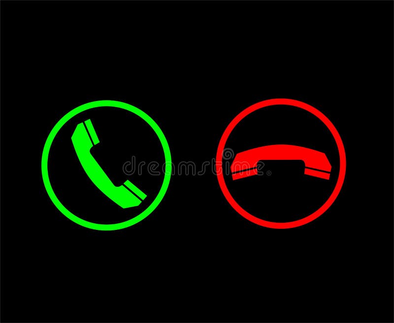 Phone Call and Off Logo Isolated Black Background Stock Vector -  Illustration of business, connection: 213044792
