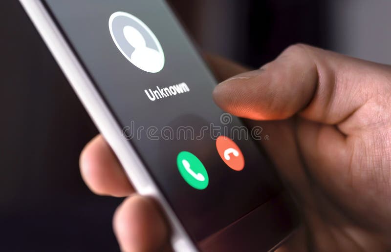 Phone call from unknown number late at night. Scam, fraud or phishing with smartphone concept. Prank caller, scammer or stranger.
