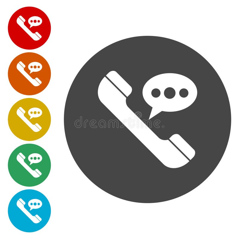 Phone Call Vector Icon Style Is Flat Rounded Symbol Stock Vector