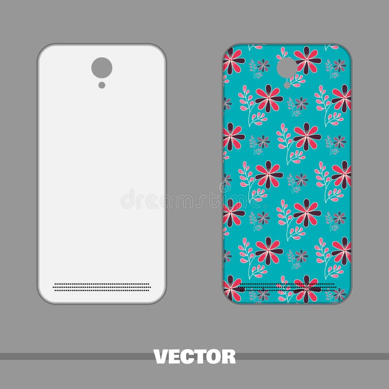 Phone Cover Blue Flowers Stock Illustrations 418 Phone Cover Blue