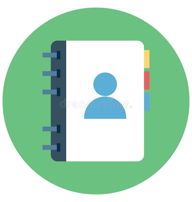 Phone Directory Color Isolated Vector Icon That can be easily edit or modified. vector illustration