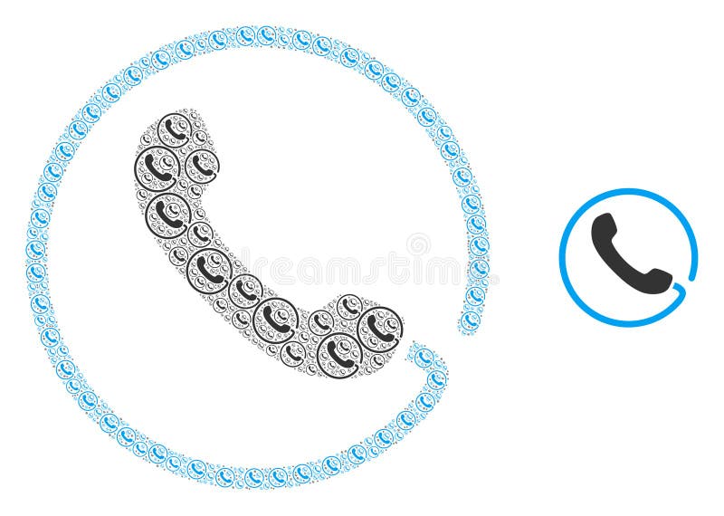 Phone Fractal Icon Mosaic royalty free illustration